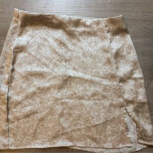 Forever 21 Snake Print Satin Mini Skirt Size S